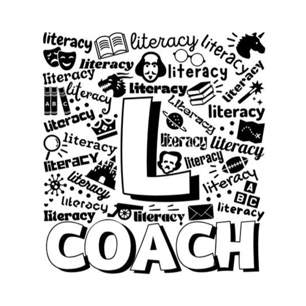 Literacy Coach Typography INSTANT DOWNLOAD jpg, svg, png, for use with programs like Cricut Design Space