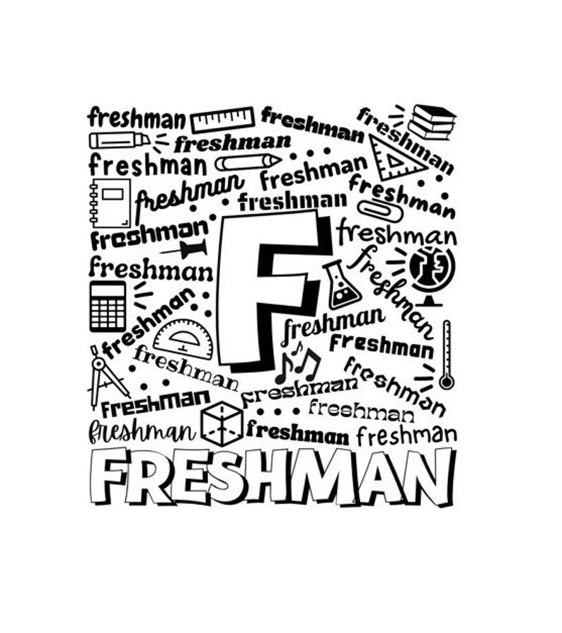 Freshman 9th Grade Typography INSTANT DOWNLOAD Jpg, Svg, Png, for Use ...