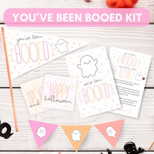 Youve Been Booed Printable Kit, We Have Been Booed, Halloween Spooky Basket Tag, Halloween Coworkers Game, Halloween Tradition Neighbor Game