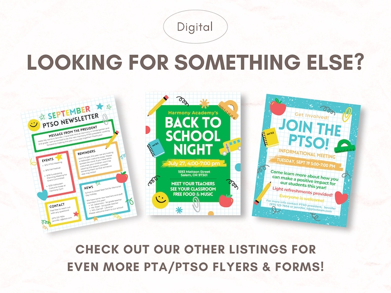 Register Form Flyer Editable PTA/PTO Registration Forms and Flyers, Volunteer Sign-up Sheet ...