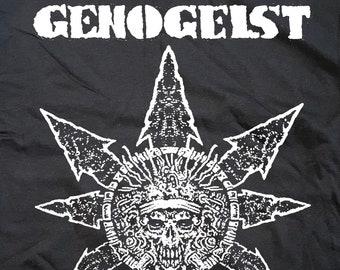 Genogeist *OFFICIAL* T-Shirt (Black) Crust Stench Punk Antisect Disclose Doom Extreme Noise Terror SDS Hellshock