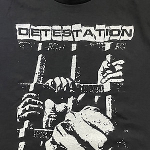 Detestation Black T-Shirt: Crust Punk Graphic Tee