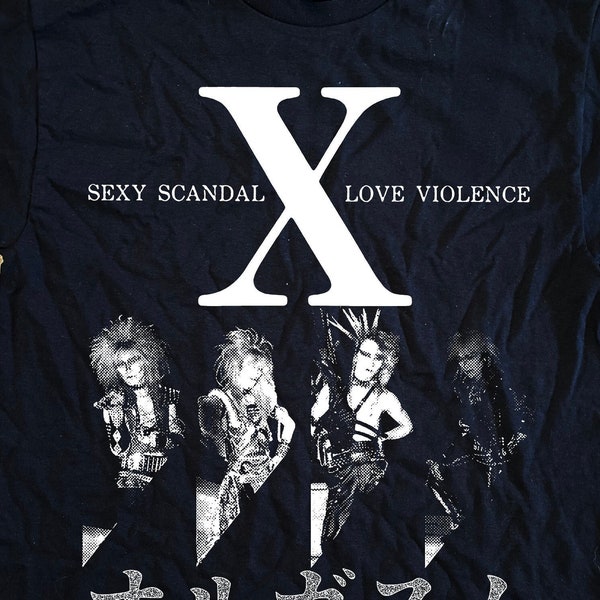 X Japan T-Shirt (Black) Heavy Metal Punk Hide Luna Sea Spread Beaver Malice Mizer