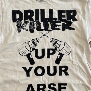 Driller Killer T-Shirt (Sand) Crust Punk Dbeat Anti Cimex Disgust Disfear Warcollapse Avskum Disrupt Wolfpack