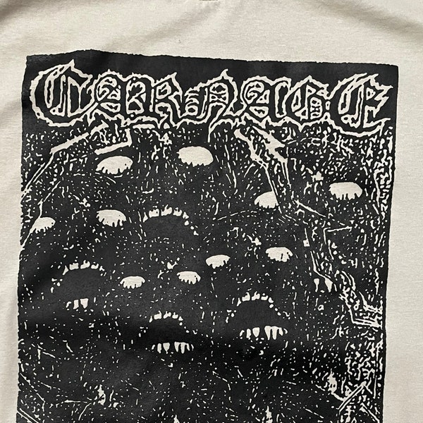 Carnage T-Shirt on SAND Tee Death Metal Dismember Nihilist Grave Entombed Asphyx