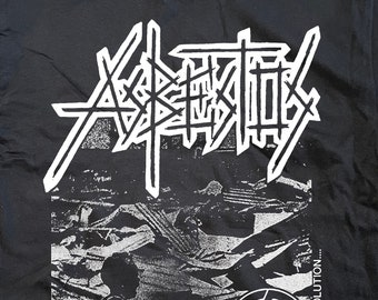 Asbestos T-Shirt (Black) Crust Punk Hardcore Defector Confuse Battle of Disarm Framtid SDS