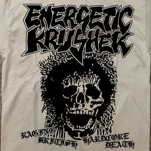 Energetic Krusher T-Shirt (Sand) - Crust Death Metal Hellkrusher Hellbastard Cerebral Fix Deathrider Benediction
