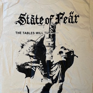 State of Fear T-Shirt (SAND) Crust Punk Masskontroll Framtid Disrupt Hellkrusher Detestation