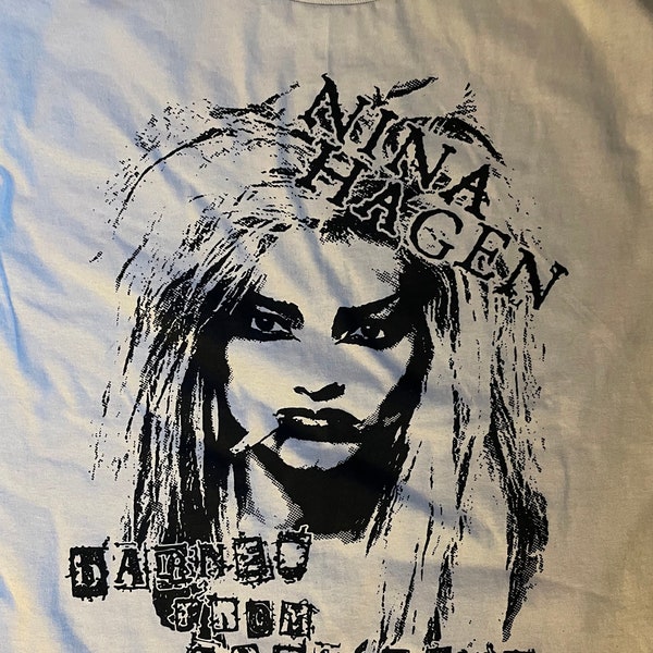 Nina Hagen T-Shirt on "Sand"  - Post Punk Rock Lene Lovich Klaus Nomi Falco Fad Gadget