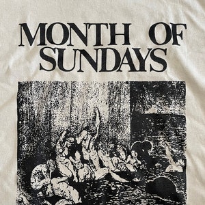 Month Of Sundays T-Shirt (Sand) Goth Deathrock Post Punk Christian Death Bat Nouveau Skeletal Family