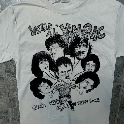 Weird Al Shirt (Ice Grey) Funny 80s Comedy Satire