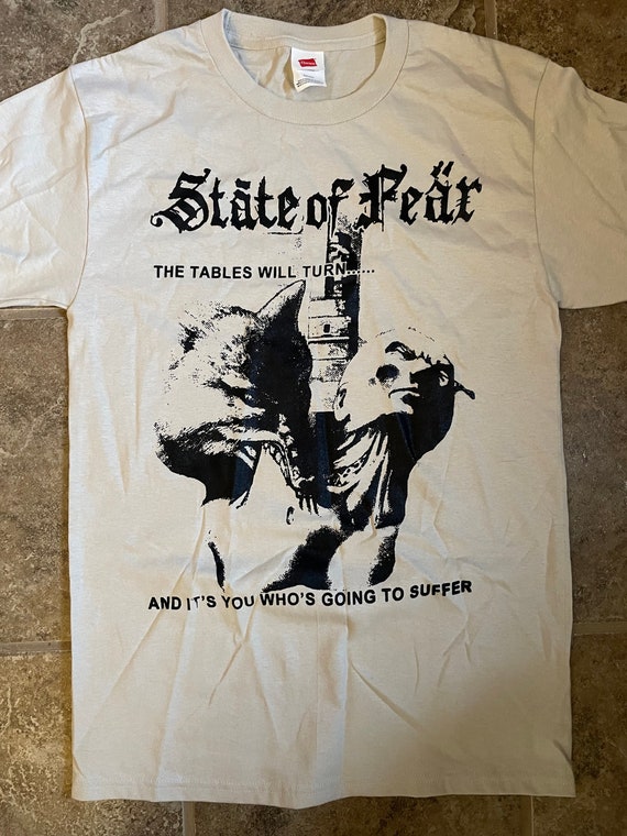 State of Fear T-shirt (SAND) Crust Punk Masskontroll Framtid 