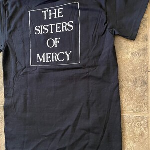 Sisters of Mercy *TWO-SIDED* T-Shirt (White on Black) Goth Post-Punk image 11