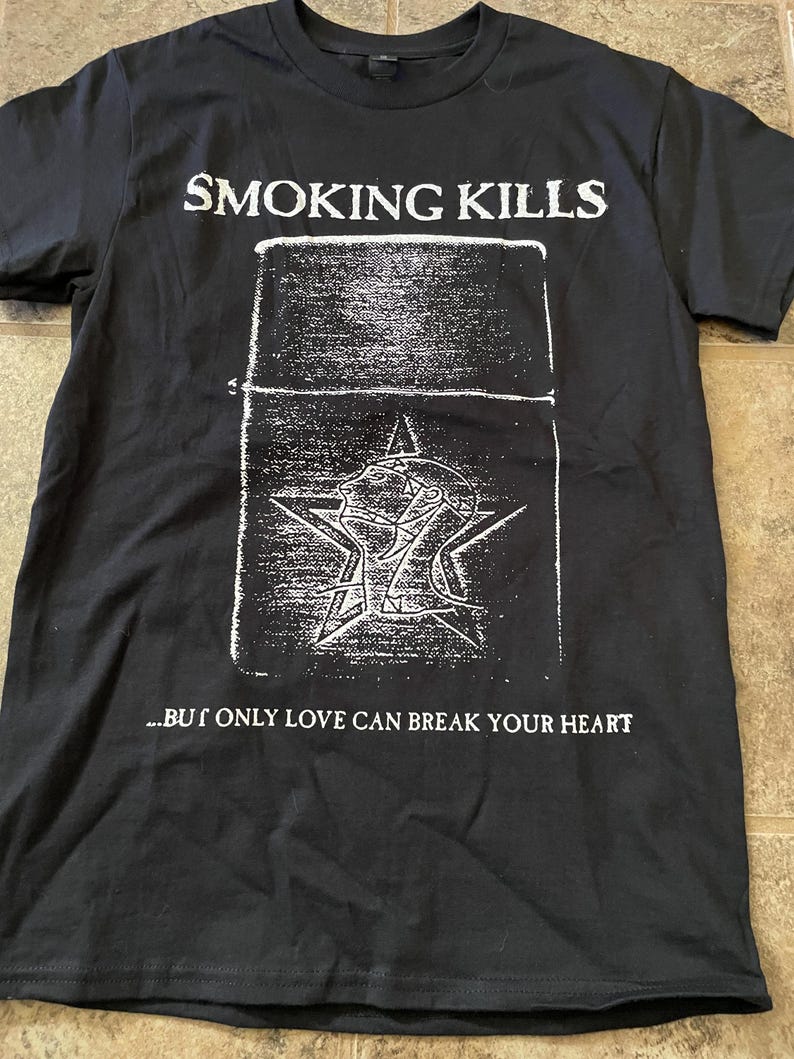 Sisters of Mercy *TWO-SIDED* T-Shirt (White on Black) Goth Post-Punk image 7