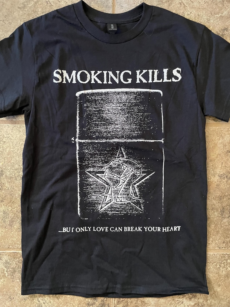 Sisters of Mercy *TWO-SIDED* T-Shirt (White on Black) Goth Post-Punk image 1