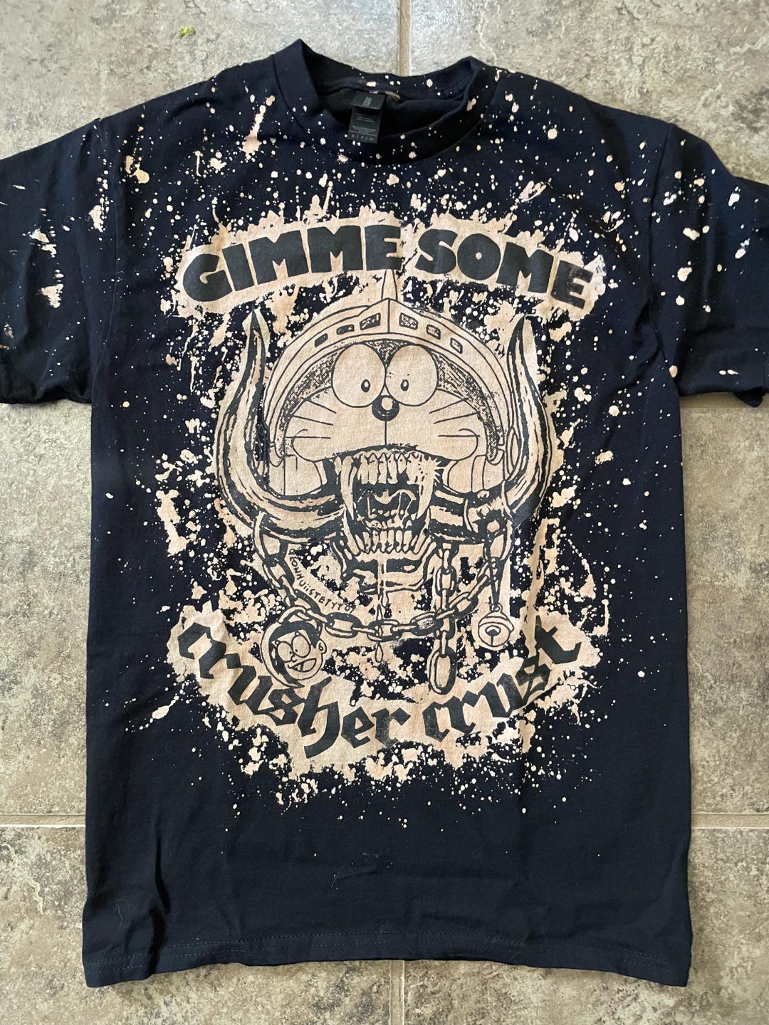 Crusher Crust T-shirt *BLEACHED* (sand) Crust Punk Hardcore Dbeat - Etsy