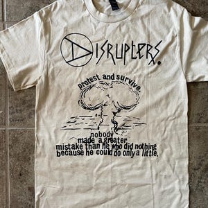 Disrupters T-Shirt (Sand) Punk Hardcore UK82 Destructors Maus Maus Demob Xpozez