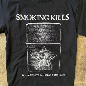 Sisters of Mercy *TWO-SIDED* T-Shirt (White on Black) Goth Post-Punk image 6