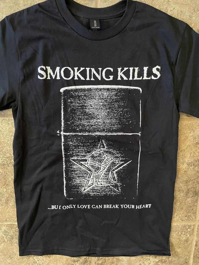Sisters of Mercy *TWO-SIDED* T-Shirt (White on Black) Goth Post-Punk image 6