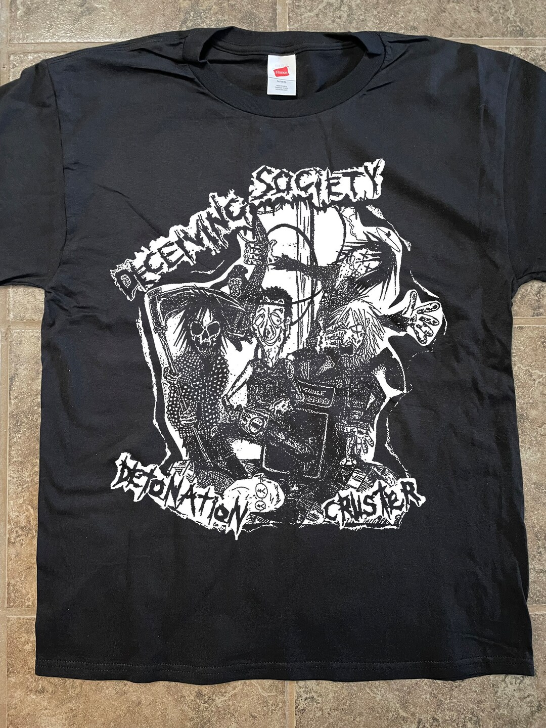 Defector Punk Deceiving Society T-shirt black Punk Hardcore D-beat Crasher Collapse ...