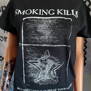 Sisters of Mercy *TWO-SIDED* T-Shirt (White on Black) Goth Post-Punk image 3