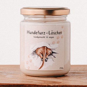 Duftkerze Hundefurz-Löscher | Kerze Lustige Geschenkidee für Hundebesitzer | Handarbeit & 100% Rapswachs