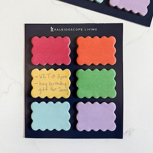Colorful Sticky Notes | Scalloped Sticky Notes | Rainbow Memo Pads