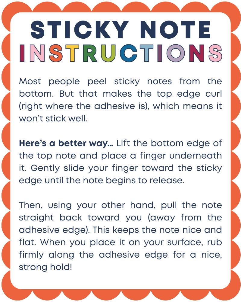 Notes Instrushen Colorful Sticky Notes | Scalloped Sticky Notes | Rainbow Memo Pads - Etsy