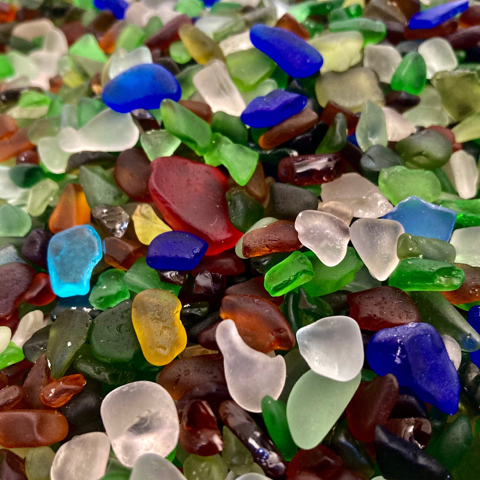 RARE Assorted Sea Glass Gems Devon Coast 80 Pieces Small BLUE Etsy