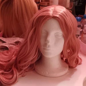 Long Pink Wig w/ Curls