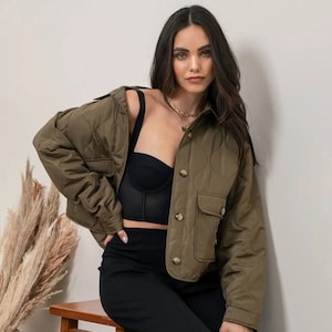 Button Up Quilted Jacket