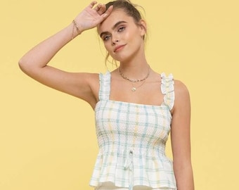 SMOCKED TANK TOP