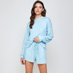 Light Weight Hoodie and Shorts Set