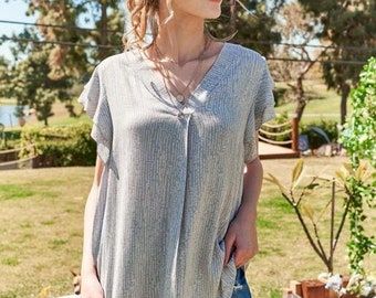 Blusa de cuello en V