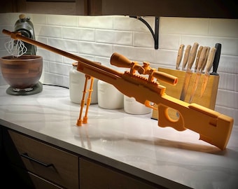 Counter-Strike 2 AWP Sniper Cosplay Replica Prop w/ Removable Magazine & Tripod
