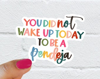 You did not wake up today to be a pendeja | Latina Stickers | Laptop Stickers | Vinyl Stickers | Car Stickers | Waterproof Stickers