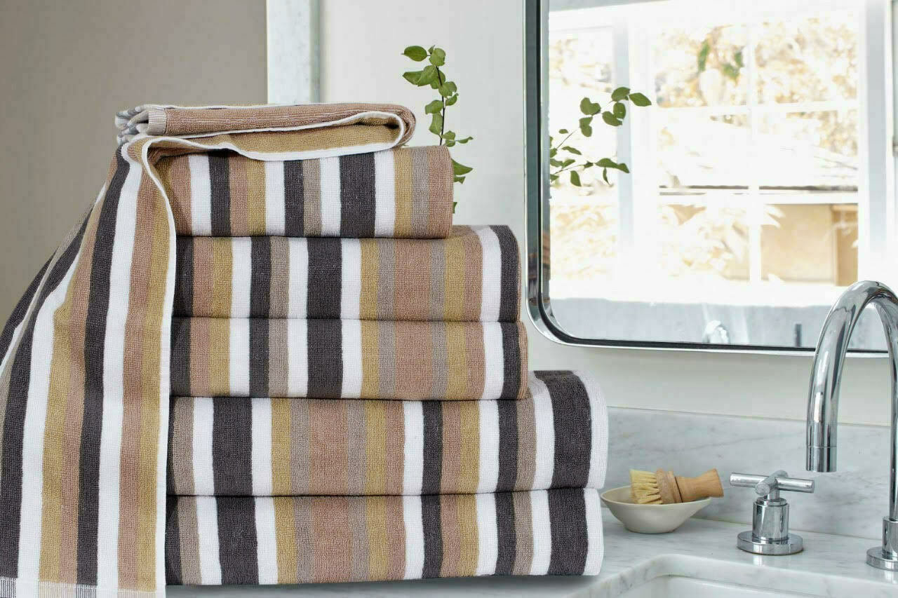 Limited Edition Stripe Bath Towel Bath Sheet and Bale Set Etsy