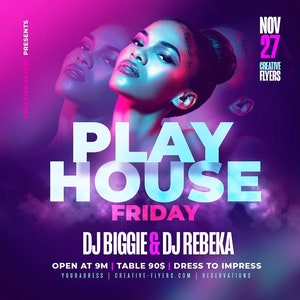 Photoshop Flyer, Club Flyer Template, Photoshop Flyer, Night Party Invite Flyer , DJ Flyer, Social Media Flyer Design