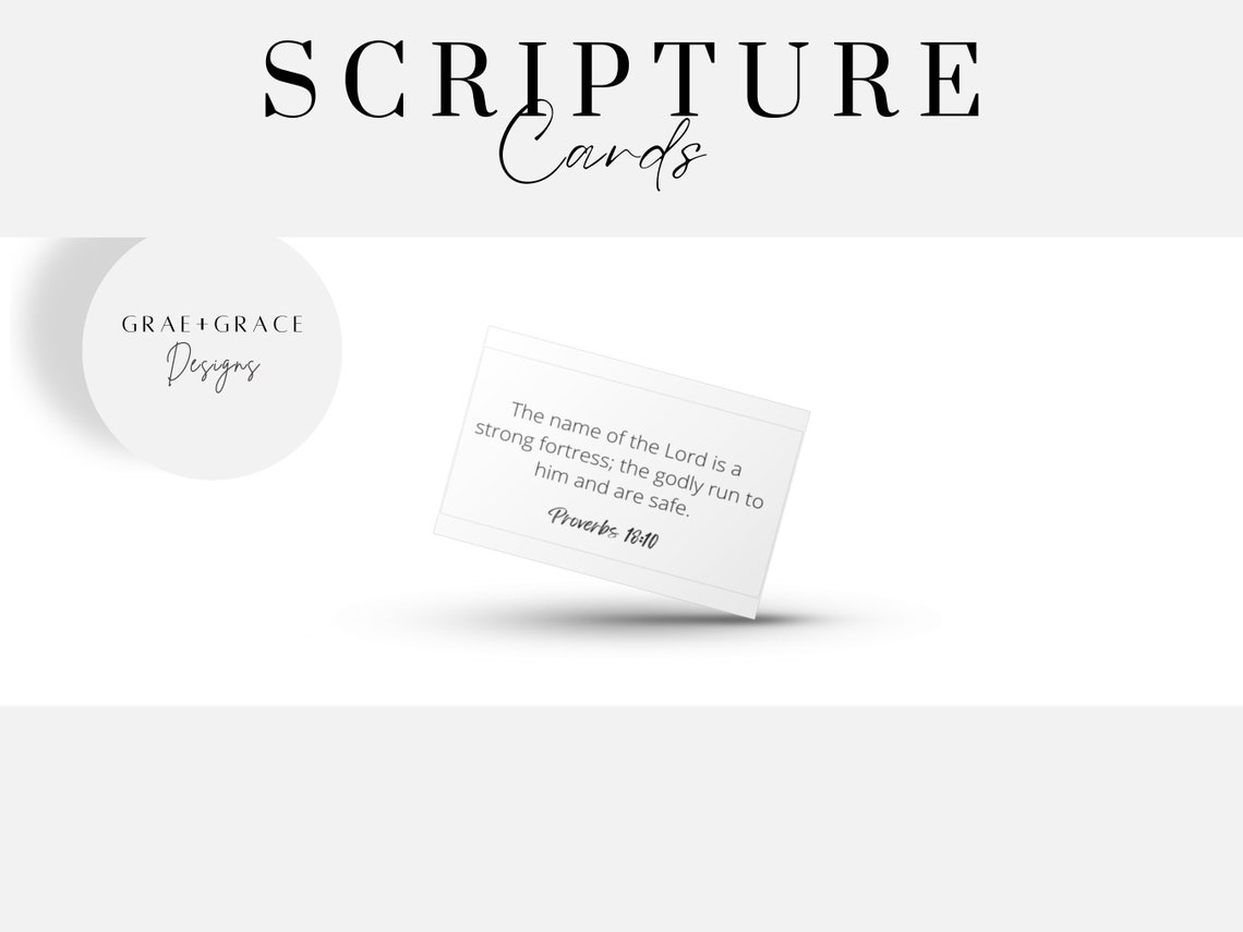 64 Printable Scripture Cards Bible Verse Cards Christian Etsy
