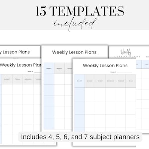 Lesson Plan Template Lesson Planner Printable Homeschool Teacher Planner Weekly Daily Plans Academic Schedule Simple Lesson Plan Template