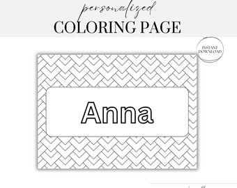 Personalisierte Malseiten für Kinder Malseiten benutzerdefinierte Malseiten Malbuch Malseiten Printable personalisierte Geschenk für Kinder