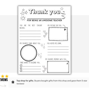 Teacher Appreciation Gift Printable Teacher Appreciation Week Gift Thank You Teacher School Kids Coloring Page Thank You Teacher Gift