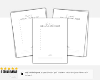 Printable Cleaning Checklist Cleaning Planner Cleaning Schedule Cleaning Planner Instant Download House Chore List