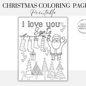 Christmas Coloring Pages Christmas Printables Santa Coloring Pages Christmas Activities Printable Coloring Pages DIGITAL