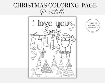 Christmas Coloring Pages Christmas Printables Santa Coloring Pages Christmas Activities Printable Coloring Pages DIGITAL