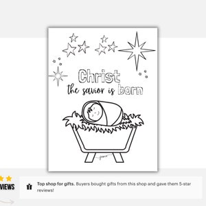 Nativity Coloring Pages Printable Christ The Savior Is Born Coloring Page Christmas Coloring Sheets Instant Download Nativity Scene Art