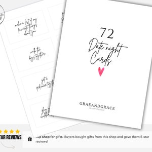 Tarjetas de tarro de noche de cita Ideas de tarro de noche de fecha Tarjetas de noche de cita para parejas Regalo de parejas, Tarjetas imprimibles de regalo de aniversario Ideas de citas