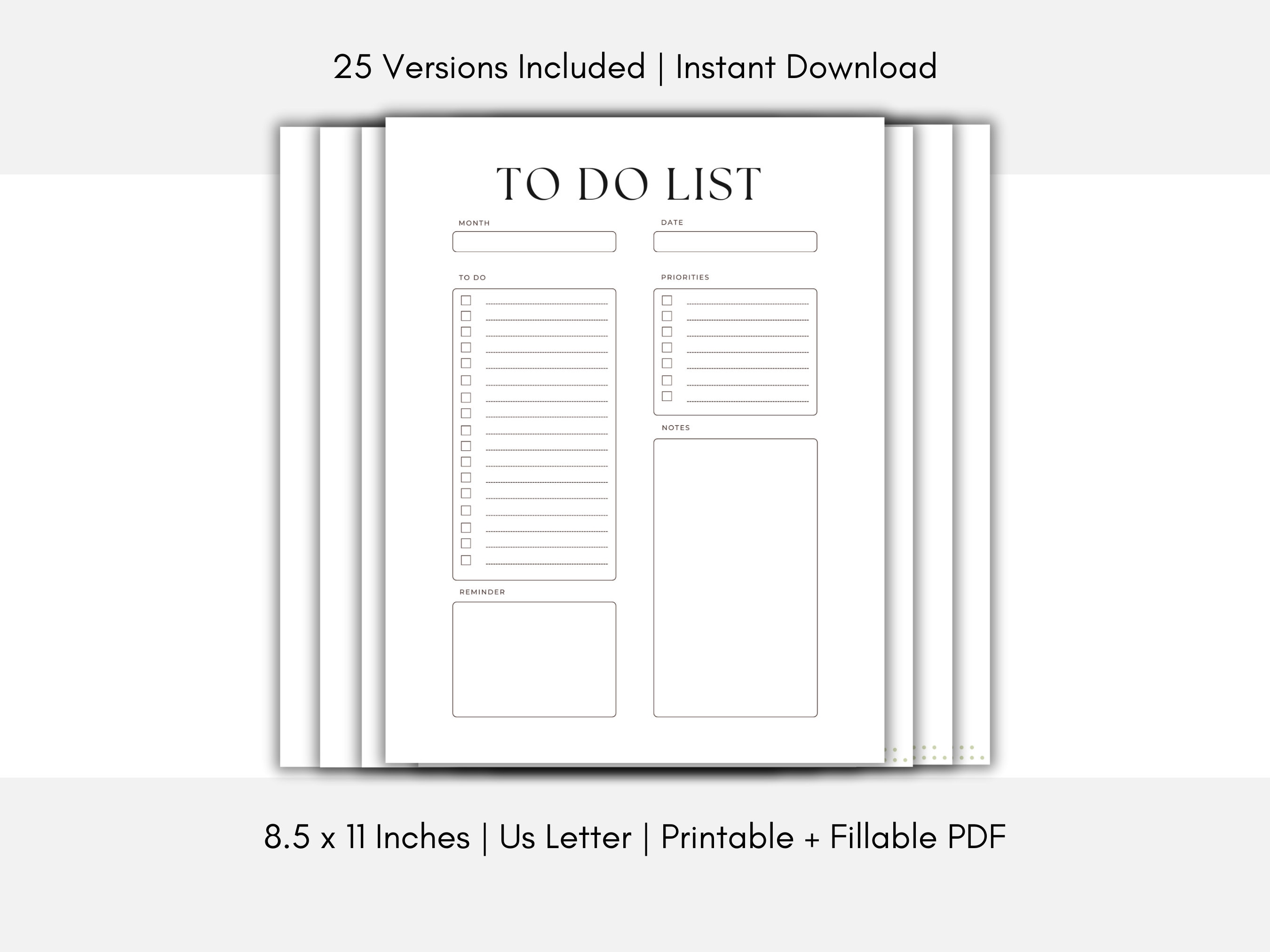 To Do Lists Notebook Printable PDF Task Lists to Do List Note Pad ...