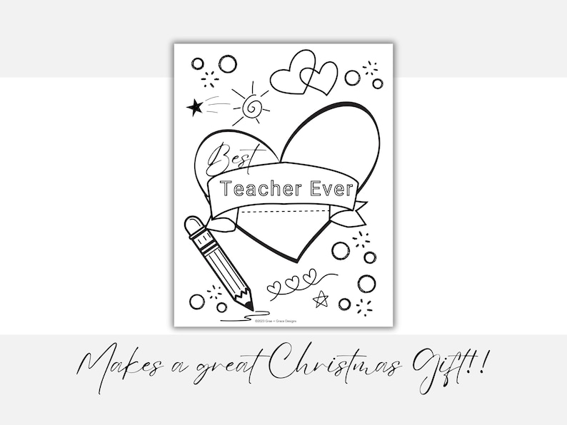 Best Teacher Coloring Page Printable Instant Download Coloring Page for ...