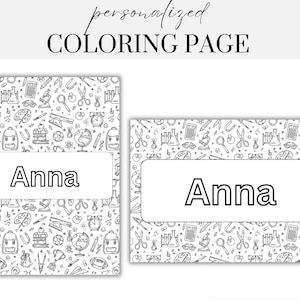 Personalized Coloring Pages For Kids Custom Coloring Pages Name Coloring Page Coloring Book Coloring Pages Printable Personalized Gift